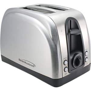 Brentwood Ts-225S 2-Slice Elegant Toaster with Brushed Stainless Steel Finish Electronic Consumer for $37