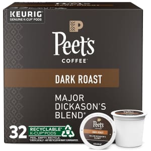 Peet's Coffee Keurig K-Cup Pods 32-Pack for $12 Peet's Coffee Keurig K-Cup Pods 32-Pack for $12