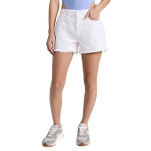 7 For All Mankind Women's Monroe Cutoffs Shorts in Clean White Rigid for $68