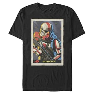 Star Wars Mandalorian Incinerator Card Men's Tops Short Sleeve Tee Shirt, Black, 3X-Large Big for $9
