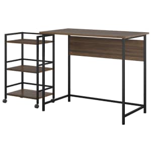 Mainstays Bryant Desk w/ Rolling Cart for $56