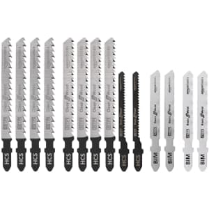 Amazon Basics Assorted T-Shank Jigsaw Blade 14-Piece Set for $6