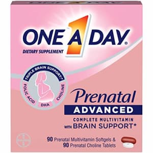 One A Day Womens Prenatal Advanced Complete Multivitamin with Brain Support* with Choline, Folic for $85