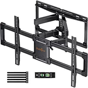 Perlegear Full Motion TV Wall Mount for 37" to 82" TVs for $28 w/ Prime