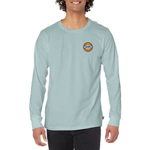 Billabong Men's Long Sleeve Premium Logo Graphic Tee T-Shirt, Coastal Blue Rotor Arch, Medium for $30
