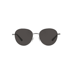 Brooks Brothers Men's BB4059 Round Sunglasses, Matte Gunmetal/Solid Dark Grey, 52 mm for $68