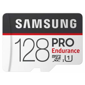 Samsung PRO Endurance 128GB Class 10 MicroSDXC Memory Card w/ Adapter for $19 Samsung PRO Endurance 128GB Class 10 MicroSDXC Memory Card w/ Adapter for $19
