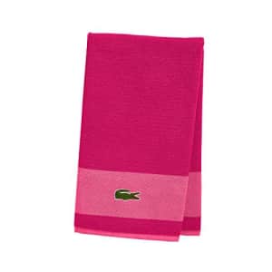 Lacoste Match Bath Towel, 100% Cotton, 600 GSM, 30"x52", Magenta for $41