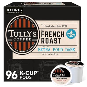 Tully's Coffee French Roast K-Cup 96-Pack for $18