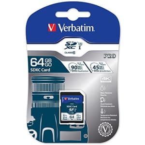 Verbatim 47022 Pro SDHC U3 64GB SD Card for $26