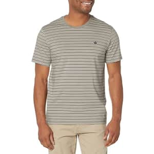Dockers Men's Slim Fit Short Sleeve Chest Logo Crew Tee Shirt, Forest Fog, XX-Large for $13
