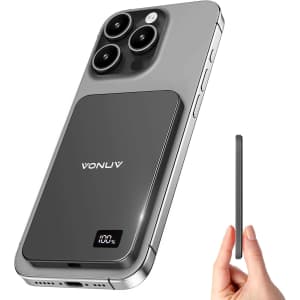 Vonuv 5,000mAh Magnetic Portable Charger for $14