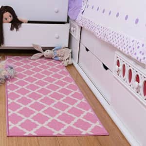 Ottomanson PNK7027-20X59 Trellis Rug, 20 Inch x 59 Inch, Pink for $15 Ottomanson PNK7027-20X59 Trellis Rug, 20 Inch x 59 Inch, Pink for $15