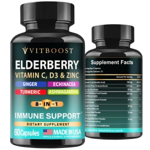 Vitboost 8-in-1 Elderberry Immune Support Supplement for $11 Vitboost 8-in-1 Elderberry Immune Support Supplement for $11