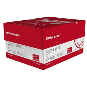 Office Depot 8.5" x 11" 20-lb. Copy Paper 3-Ream Case for $13 Office Depot 8.5" x 11" 20-lb. Copy Paper 3-Ream Case for $13