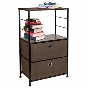 Sorbus Nightstand 2-Drawer Shelf Storage - Bedside Furniture & Accent End Table Chest for Home, for $60