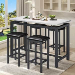 Segmart 5-Piece Counter Height Table Set for $150