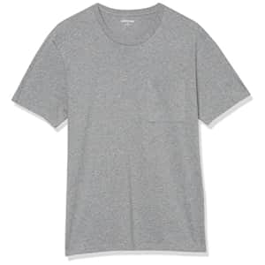 Goodthreads Men's Short-Sleeve Crewneck Cotton T-Shirt, Grey Heather, X-Small for $11