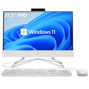 HP 22 AIO 21.5" FHD All-in-1 Desktop Computer, Intel Celeron J4025 Up to 2.9GHz, 4GB DDR4 RAM, for $459