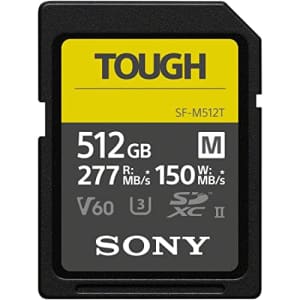 Sony SDXC 512GB Memory Card SF-M512T Class 10 UHS-II Compatible Tough for $327