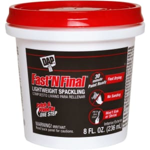 DAP Fast N Final Interior Exterior Spackle 1/2 Pint Container for $4