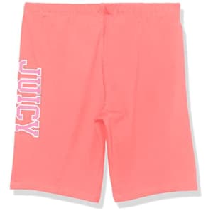 Juicy Couture Girls' Active Bike Shorts, Fusion Coral, 7 for $11