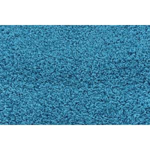 Unique Loom Solo Solid Shag Collection Modern Plush Turquoise Runner Rug (2' 6 x 13' 0) for $71 Unique Loom Solo Solid Shag Collection Modern Plush Turquoise Runner Rug (2' 6 x 13' 0) for $71