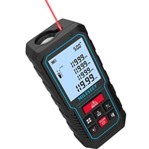 Laser Measure Device, MiLESEEY 393ft Digital Laser Tape Measure with Upgrade Electronic Angle for $46