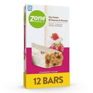 Zone Perfect ZonePerfect Protein Bars, Strawberry Yogurt, High Protein, With Vitamins & Minerals (12 count) for $15
