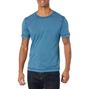 BOSS Men's Garment Dyed Jersey Small Logo T-Shirt, sonoran Sky, XXXL for $29
