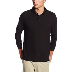 Lee Uniforms Men's Long Sleeve Polo Shirt for $12