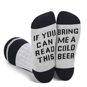 Zmart Funny Saying If You Can Read This Bring Me Beer Socks-Funny Novelty Beer Gifts For Men Beer Lover for $7