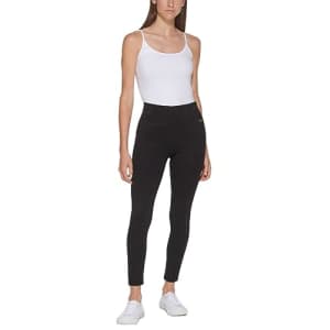 Calvin Klein Women's Everyday Ponte Fitted Pants, Black, X-Small for $39