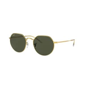 Ray-Ban RB3565 53MM Legend Gold/Green Hexagon Sunglasses for Men for Women + BUNDLE With Designer for $140