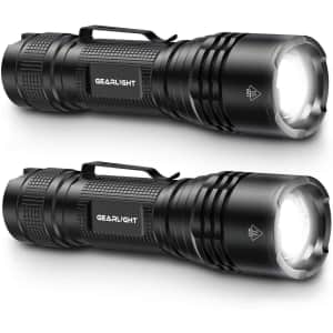 GearLight TAC LED Flashlight 2-Pack for $26