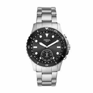 Fossil Men's FB-01 Stainless Steel Hybrid Smartwatch, Color: Silver/Black Dial (Model: FTW1197) for $119