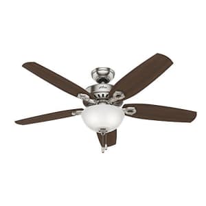Hunter Fan Hunter Builder Deluxe Indoor Ceiling Fan with LED Light and Pull Chain Control, 52", Brushed Nickel for $134