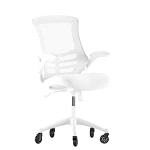 Flash Furniture Kelista Mid-Back White Mesh Swivel Ergonomic Task Office Chair with White Frame, for $150