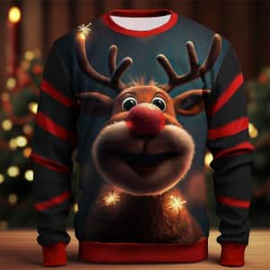 Men's 3D Graphic Elk Sweatshirt for $9