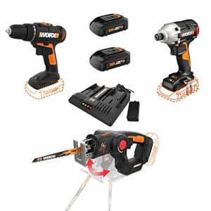 Worx 20V 3/8" Power Drill, 1/4" Impact Driver, and Axis Saw Combo Kit for $160 Worx 20V 3/8" Power Drill, 1/4" Impact Driver, and Axis Saw Combo Kit for $160