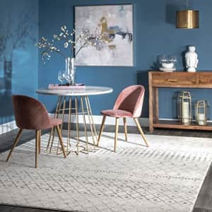 nuLOOM Moroccan Blythe Area Rug, 4' Square, Grey/Off-White for $49 nuLOOM Moroccan Blythe Area Rug, 4' Square, Grey/Off-White for $49