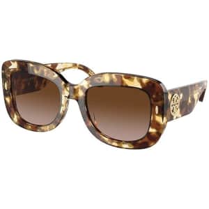 Tory Burch Women's Round Fashion Sunglasses, Vintage Tortoise/Brown Gradient, One Size for $83