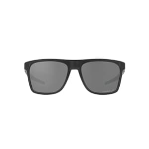 Oakley Men's OO9100 Leffingwell Rectangular Sunglasses, Matte Black Ink/Prizm Black Polarized, 57 mm for $106