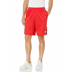 Champion Men's Athletic Shorts, Crimson, S for $15