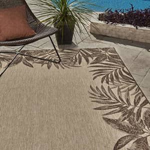 Gertmenian 22341 Outdoor Rug Freedom Collection Bordered Theme Smart Care Deck Patio Carpet, 6x9 for $159