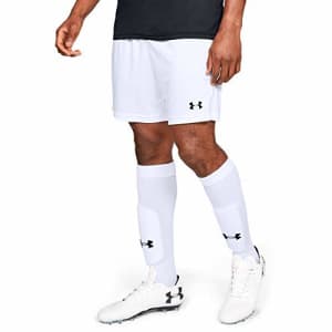 Under Armour Men's Maquina 2.0 Soccer Shorts, White (100)/Black, Small for $25
