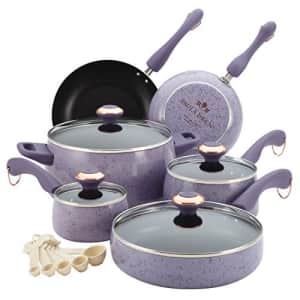 Paula Deen Signature Nonstick Cookware Pots and Pans Set, 15 Piece, Lavender Speckle for $251 Paula Deen Signature Nonstick Cookware Pots and Pans Set, 15 Piece, Lavender Speckle for $251