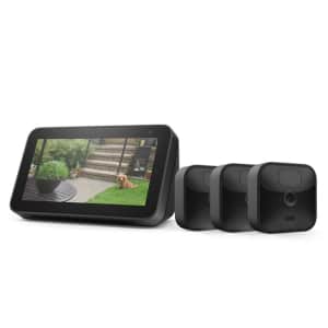 Blink Outdoor 3-Camera Kit w/ Echo Show 5 for $135
