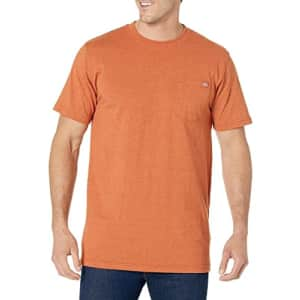 Dickies Men's Big & Tall Short Sleeve Heavyweight T-Shirt, Copper Single DYE Heather for $14