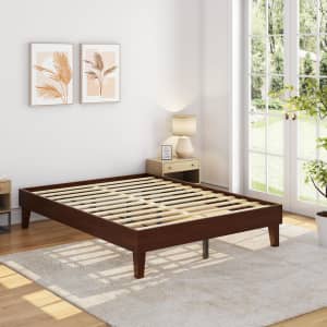 Yaheetech Queen Wooden Platform Bed Frame for $76 Yaheetech Queen Wooden Platform Bed Frame for $76